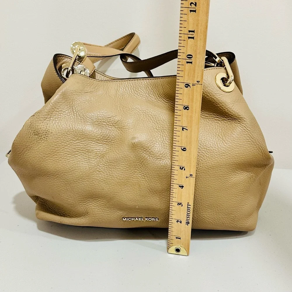 MICHAEL‎ KORS Shoulder Bag Leather 3-Section Gold Chain Leather Straps Purse